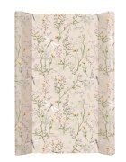 KikkaBoo Saltea infasat soft cu suprafata impermeabila 70x50cm Secret Garden Beigecuratare usoaracontur lateral inalt pentru siguranta suplimentara