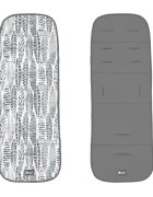 KikkaBoo Saltea pentru carucior cu doua fete Leaves Grey