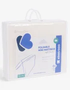 KikkaBoo Saltea pliabila pentru patut copii 85x50x5cm cm Airknit White din spuma densasuprafata catifelata husa detasabila cu fermoar