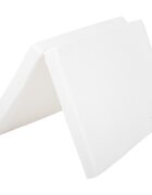 KikkaBoo Saltea pliabila pentru patut copii 85x50x5cm cm Airknit White din spuma densasuprafata catifelata husa detasabila cu fermoar