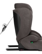 KikkaBoo Scaun auto cu ISOFIX i-Cross i-SIZE Brown 76-150 cmtetiera reglabila in 13 pozitii cu spuma de memoriecentura top tetherhusa detasabilaperna reductor