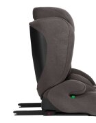 KikkaBoo Scaun auto cu ISOFIX i-Cross i-SIZE Brown 76-150 cmtetiera reglabila in 13 pozitii cu spuma de memoriecentura top tetherhusa detasabilaperna reductor