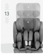 KikkaBoo Scaun auto cu ISOFIX i-Cross i-SIZE Brown 76-150 cmtetiera reglabila in 13 pozitii cu spuma de memoriecentura top tetherhusa detasabilaperna reductor