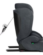 KikkaBoo Scaun auto cu ISOFIX i-Cross i-SIZE Dark Grey 76-150 cmtetiera reglabila in 13 pozitii cu spuma de memoriecentura top tetherhusa detasabilaperna reductor
