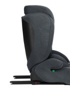 KikkaBoo Scaun auto cu ISOFIX i-Cross i-SIZE Dark Grey 76-150 cmtetiera reglabila in 13 pozitii cu spuma de memoriecentura top tetherhusa detasabilaperna reductor