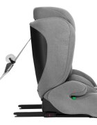 KikkaBoo Scaun auto cu ISOFIX i-Cross i-SIZE Light Grey 76-150 cmtetiera reglabila in 13 pozitii cu spuma de memoriecentura top tetherhusa detasabilaperna reductor