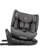 KikkaBoo Scaun auto cu ISOFIX i-Hike DarkGreycertificat I-Size 40-150cmR129SPS-protectie impact lateraltetiera reglabila 15pozitii cu spuma memoriesezut rotativcentura top tether5 pozitii inclinare spatarreductor