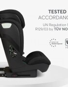 KikkaBoo Scaun auto cu isofix i-Scout Black i-SIZE 100-150 cmSPS-sistem de protectie impact lateralspatar reglabil in 4 pozitiitetiera reglabila in 10 pozitiiconectori isofix telescopici cu sistem vizual verificare