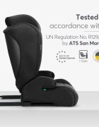 KikkaBoo Scaun auto cu isofix i-Stand Black 100-150 cmcertificare I-Size tetiera reglabila in 13 pozitii tetiera cu spuma de memoriehusa detasabila