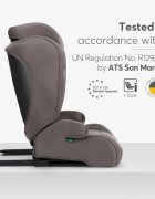 KikkaBoo Scaun auto cu isofix i-Stand Brown 100-150 cmcertificare I-Size tetiera reglabila in 13 pozitii tetiera cu spuma de memoriehusa detasabila