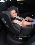 KikkaBoo Scaun auto i-SIZE i-SAFE Black pentru copii cu inaltimea 40-150 cmfixare cu isofixtetiera reglabilasezut rotativ cu pozitie e somnspatar reglabil 4 pozitiipernuta reductor si husa detasabila