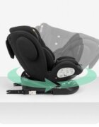 KikkaBoo Scaun auto pentru copii cu ISOFIX I-Felix Blackcertificat I-Size 40-150cmR129SPS-protectie impact lateral tetiera reglabila 11 pozitiisezut rotativ5 pozitii inclinare spatarcentura top tetherreductor