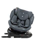 KikkaBoo Scaun auto pentru copii cu ISOFIX I-Felix DarkGreycertificat I-Size 40-150cmR129SPS-protectie impact lateral tetiera reglabila 11 pozitiisezut rotativ5 pozitii inclinare spatarcentura top tetherreductor
