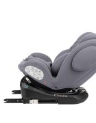 KikkaBoo Scaun auto pentru copii cu ISOFIX I-Felix LightGreycertificat I-Size 40-150cmR129SPS-protectie impact lateral tetiera reglabila 11 pozitiisezut rotativ5 pozitii inclinare spatarcentura top tetherreductor