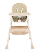 KikkaBoo Scaun de masa 2 in 1 cu picioare pliabile Brie Beige