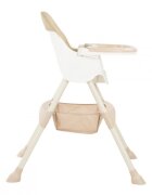 KikkaBoo Scaun de masa 2 in 1 cu picioare pliabile Brie Beige