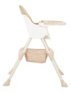 KikkaBoo Scaun de masa 2 in 1 cu picioare pliabile Brie Beige