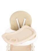 KikkaBoo Scaun de masa 2 in 1 cu picioare pliabile Brie Beige