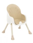 KikkaBoo Scaun de masa 2 in 1 cu picioare pliabile Brie Beige