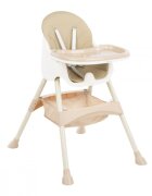 KikkaBoo Scaun de masa 2 in 1 cu picioare pliabile Brie Beige