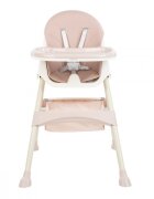 KikkaBoo Scaun de masa 2 in 1 cu picioare pliabile Brie Pink