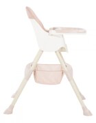 KikkaBoo Scaun de masa 2 in 1 cu picioare pliabile Brie Pink
