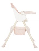 KikkaBoo Scaun de masa 2 in 1 cu picioare pliabile Brie Pink
