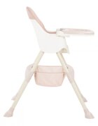 KikkaBoo Scaun de masa 2 in 1 cu picioare pliabile Brie Pink