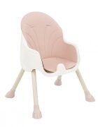 KikkaBoo Scaun de masa 2 in 1 cu picioare pliabile Brie Pink