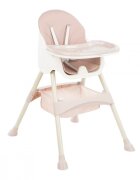 KikkaBoo Scaun de masa 2 in 1 cu picioare pliabile Brie Pink