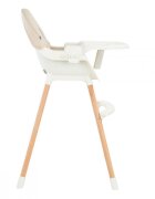 KikkaBoo Scaun de masa 2in1 Nutri Wood Beige