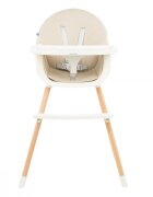 KikkaBoo Scaun de masa 2in1 Nutri Wood Beige