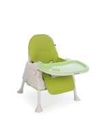 KikkaBoo Scaun de masa 3in1 Creamy Green transformabil in inaltatorcadru metalicsuport picioare husa lavabilatavita dubla reglabilacentura de siguranta