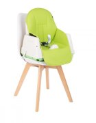 KikkaBoo Scaun de masa 3in1 Creamy Green transformabil in inaltatorcadru metalicsuport picioare husa lavabilatavita dubla reglabilacentura de siguranta