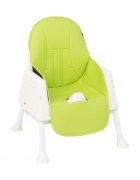 KikkaBoo Scaun de masa 3in1 Creamy Green transformabil in inaltatorcadru metalicsuport picioare husa lavabilatavita dubla reglabilacentura de siguranta