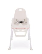 KikkaBoo Scaun de masa 3in1 Creamy Pink transformabil in inaltatorcadru metalicsuport picioare husa lavabilatavita dubla reglabilacentura de siguranta