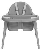 KikkaBoo Scaun de masa pentru copii 2in1 Jammy Greycentura de sigurantamasuta detasabilasuport picioarebaza antiderapantausor de curatatgreutate admisa 15kg Jammy Grey