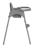 KikkaBoo Scaun de masa pentru copii 2in1 Jammy Greycentura de sigurantamasuta detasabilasuport picioarebaza antiderapantausor de curatatgreutate admisa 15kg Jammy Grey