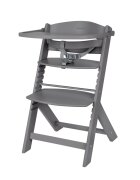 KikkaBoo Scaun de masa pentru copii Nordy Dark Grey multifunctional cu structura din lemninaltime reglabila 10 nivelerecomandat pana la 10 ani35 kgcentura de sigurantamasuta detasabila