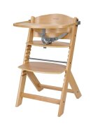KikkaBoo Scaun de masa pentru copii Nordy Wood multifunctional cu structura din lemninaltime reglabila 10 nivelerecomandat pana la 10 ani35 kgcentura de sigurantamasuta detasabila