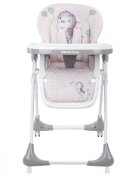 KikkaBoo Scaun de masa pentru copii Sweet Nature Beige Bird cu inaltime reglabila pliabil spatar reglabil rotihusa impermeabila detasabila suport picioare reglabil tavita dublacenturi de sigurantasistem siguranta antialunecare