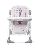 KikkaBoo Scaun de masa pentru copii Sweet Nature Beige Bird cu inaltime reglabila pliabil spatar reglabil rotihusa impermeabila detasabila suport picioare reglabil tavita dublacenturi de sigurantasistem siguranta antialunecare
