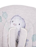 KikkaBoo Scaun de masa pentru copii Sweet Nature Beige Bird cu inaltime reglabila pliabil spatar reglabil rotihusa impermeabila detasabila suport picioare reglabil tavita dublacenturi de sigurantasistem siguranta antialunecare
