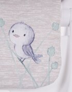 KikkaBoo Scaun de masa pentru copii Sweet Nature Beige Bird cu inaltime reglabila pliabil spatar reglabil rotihusa impermeabila detasabila suport picioare reglabil tavita dublacenturi de sigurantasistem siguranta antialunecare