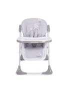 KikkaBoo Scaun de masa pentru copii Sweet Nature Grey Deer cu inaltime reglabila pliabil spatar reglabil roti husa impermeabila detasabila suport picioare reglabil tavita dublacenturi de sigurantasistem siguranta antialunecare