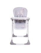 KikkaBoo Scaun de masa pentru copii Sweet Nature Grey Deer cu inaltime reglabila pliabil spatar reglabil roti husa impermeabila detasabila suport picioare reglabil tavita dublacenturi de sigurantasistem siguranta antialunecare