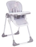 KikkaBoo Scaun de masa pentru copii Sweet Nature Grey Deer cu inaltime reglabila pliabil spatar reglabil roti husa impermeabila detasabila suport picioare reglabil tavita dublacenturi de sigurantasistem siguranta antialunecare
