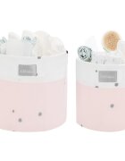 KikkaBoo Set 2 cosuri de depozitare 18cm si 14cm Bear with me Pink