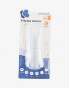 KikkaBoo Set 2 lingurite din silicon pentru copii Blue in cutiuta depozitareRecomandata de la 4 luniFara BPATextura extrem de moale