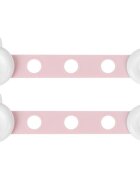 KikkaBoo Set 2 sigurante multifunctionale Bunny Pinklungime reglabilautilizare usi de dulap sertare frigidere cabine dus capace WC